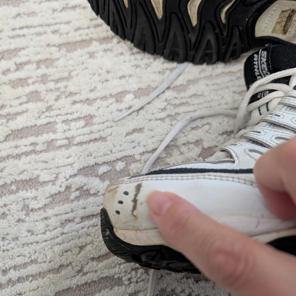 White, Black, Navy Skechers Men's Size 9.5 SN50127 EWW color WNV w Arch Support - Picture 15 of 17